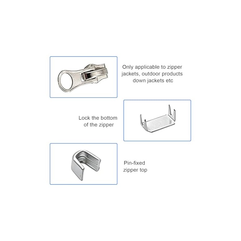 Zipper Repair Kit, Zip Replacement Slider Kit, Zippers Pull, Zip