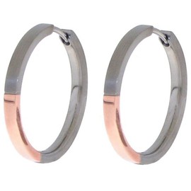 Boccia Women's Creole Earrings Titanium 0517-08 24 MM