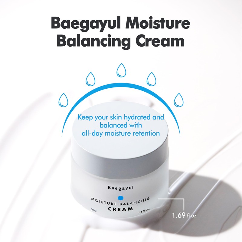 Baegayul Moisture Balancing Cream - Lightweight Face Moisturizer for All