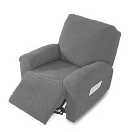 NORTHERN BROTHERS Oversized Recliner Cover, Stretch Recliner Covers That Stay in Place, Washable Lazy Boy Recliner Chair Covers, Furniture Protector Recliner Slipcovers, XL Large, Light Grey