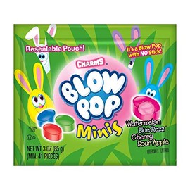 Charms Blow Pop Minis Limited Edition Easter, 3 Ounce Resealable Pouch - 12 Count Display Box
