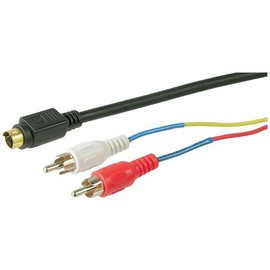 Wentronic Audio/Video Cable 4 Pin Mini DIN Male to 2 x RCA Male 2 m