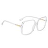 bullabulling Retro Square Reading Glasses For Women Blue Light Blocking