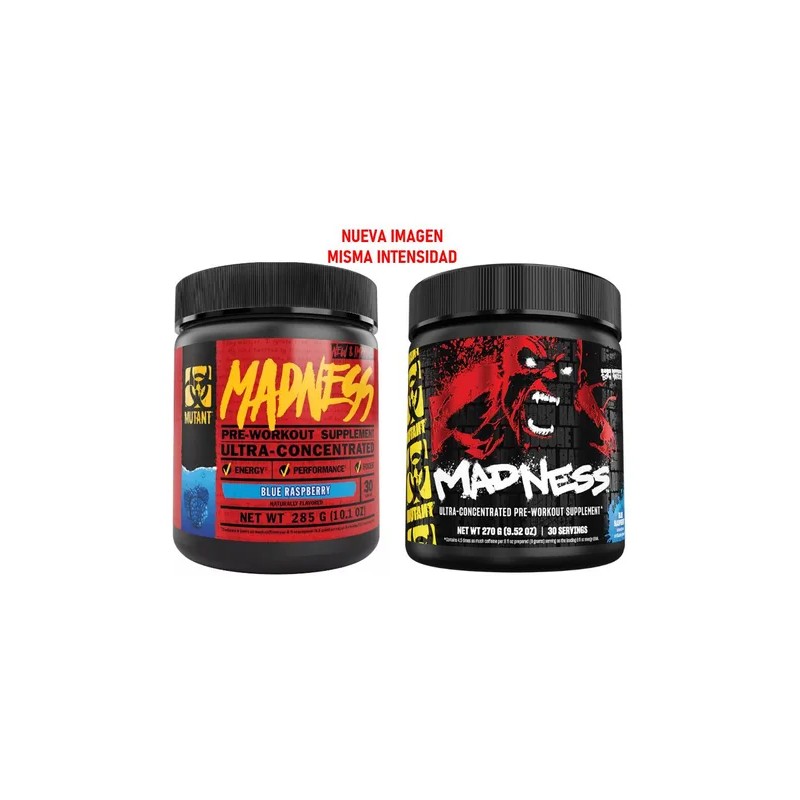 Mutant Pre Entreno Madness 30 Servicios Sabor Blue Raspberry