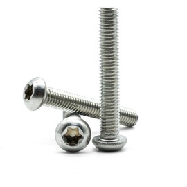 Hippo Hardware M6 (6mm X 20mm) TX Torx Socket Button Head Machine Screws with Star, 6 Lobe, Hexalobular Drive Type - A2 Stainless Steel Bolts (Pack of 5)