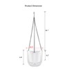 Meicynhoger 2-Pack Clear Self-Watering Hanging Planter for Spider Plant,Ivy,Orchids,Pothos -