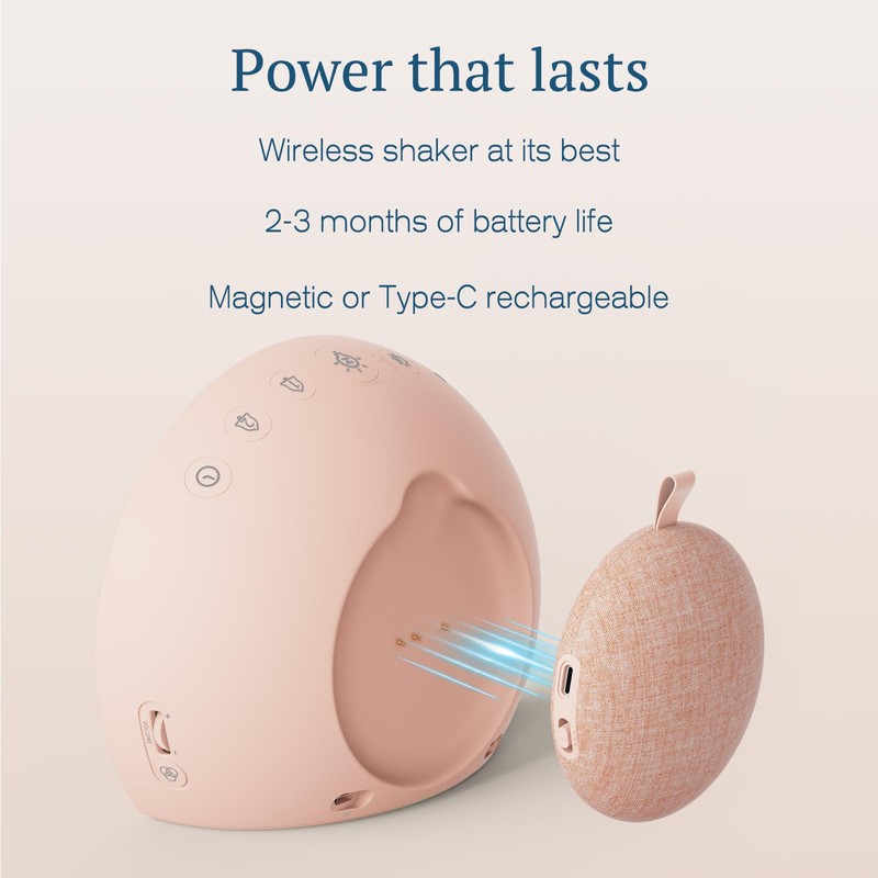ANJANK Loud Alarm Clock with Wireless Bed Shaker, Vibrating Dual