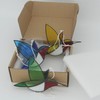 Stained Glass Hummingbird Window Hanging Handcrafted Tiffany Style Sun Catcher