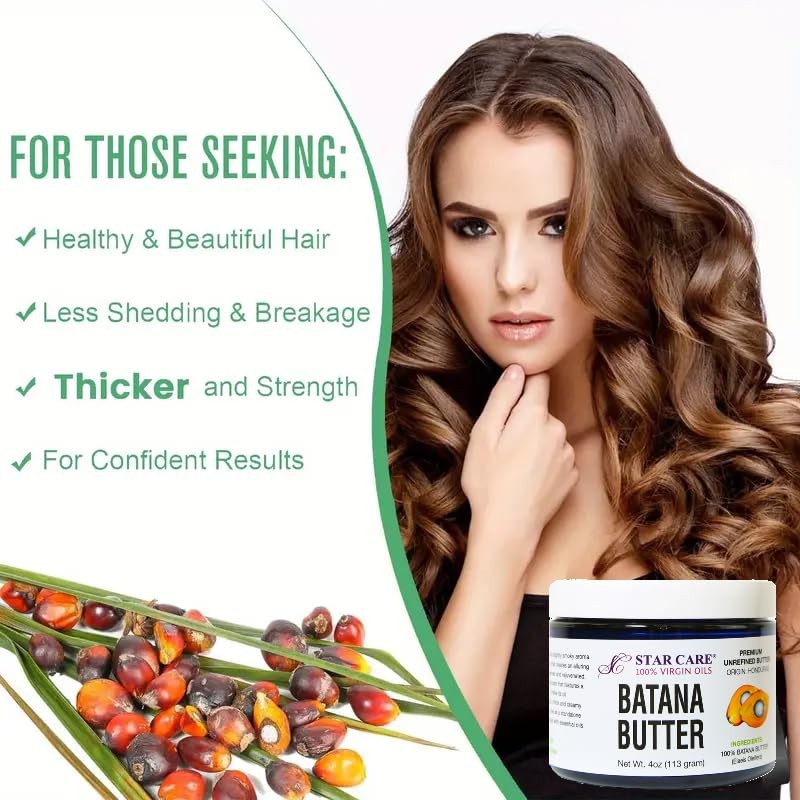 STAR CARE 100% Virgin Batana Butter 4oz/113g Unrefined Pure Hair