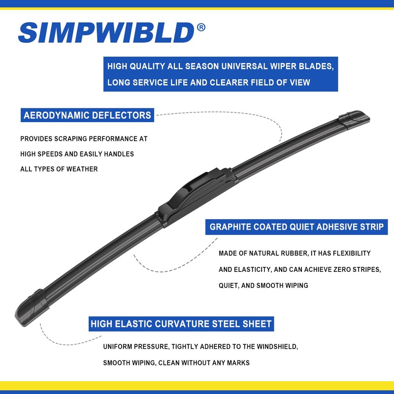 SIMPWIBLD 3 wipers Replacement for 2016-2022 Honda Pilot Windshield Wiper