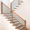 HZIU 20 Pack Iron Stair Balusters Black Metal Deck Balusters