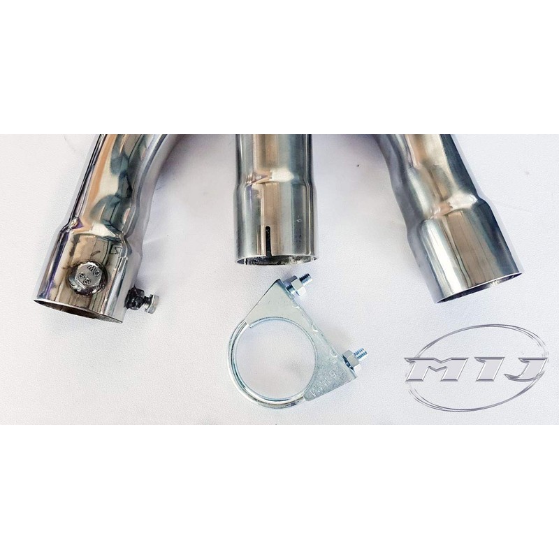Curl Down Exhaust Tail Pipe Clamp On Curve Downwards Tip