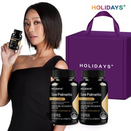 Holidaze 홀리데이즈 쏘팔메토 90캡슐 2병 선물세트 (6개월분) Holidays Saw Palmetto 90 Capsules 2 Bottles Gift Set (6-Month Supply)