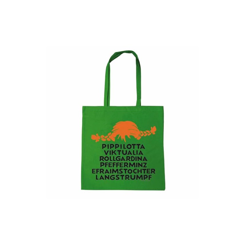 Logoshirt® Pippi Langstrumpf I Name I Baumwolltasche I gruen I