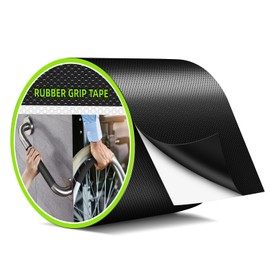 Aobrill Rubber Grip Tape, Non Slip Tape, Enhanced Textured Super Strong Adhesive for Secure Hold & Friction-Ideal for Tools, Gadgets, DIY & More(Black, 4In x 10Ft)