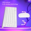 Kabelloses Tastatur-Maus-Set, 2,4 G USB, Dünne Ergonomische Stummschalttaste für Computer