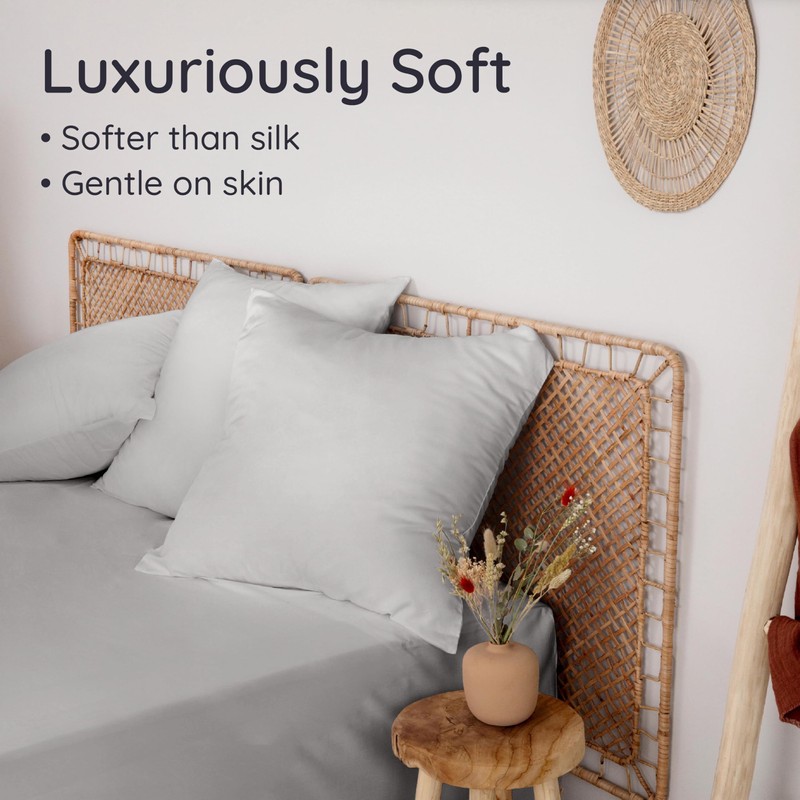 Bambaw 100% Viscose Derived from Bamboo Fitted Sheet Queen Size,