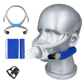 CPAP Headgear Strap with Magnetic Clips and Headgear Cover for Airfit F40 CPAP Headgear Supplies Home Ventilator Accessories Fit for Airfit F40 Full Face Mask (Blue, Medium)