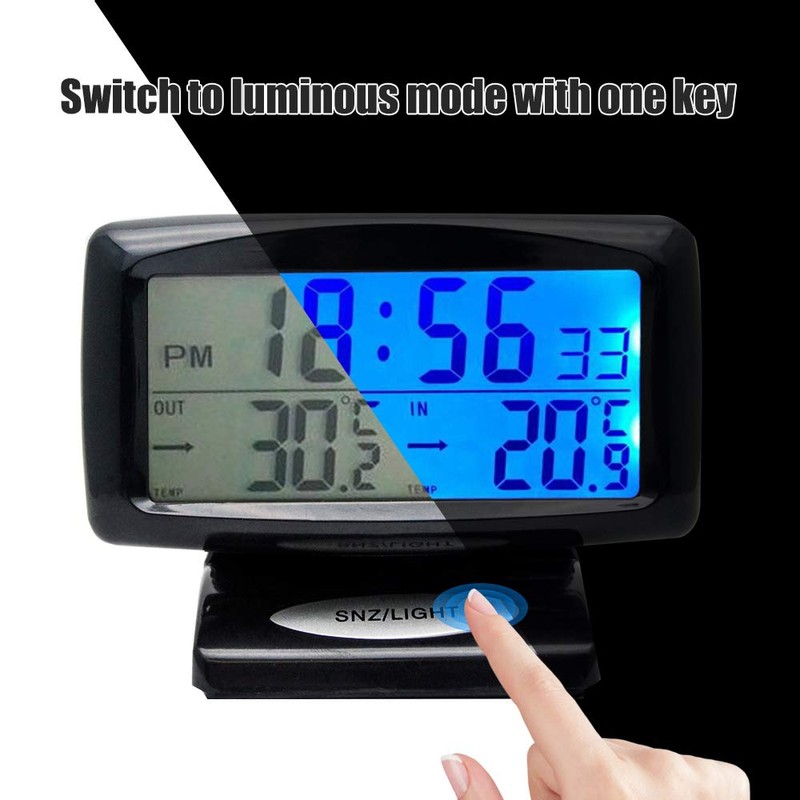 MASO Car LCD Digital Temperature Clock 2 in 1 Indoor