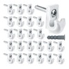 WeiLaiKeQi 24Pcs Wire Shelf Loop Clips White Down Wall Clip