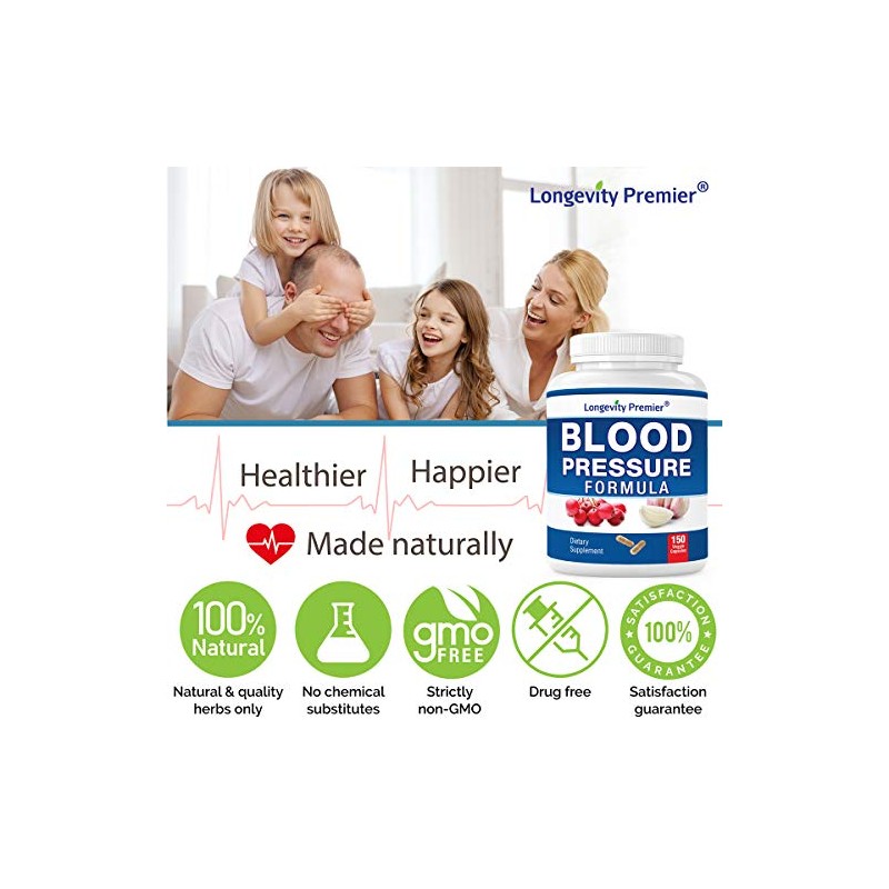 [3-Bottle X 150 Caps] Longevity Blood Pressure Formula -Scientifically formulated