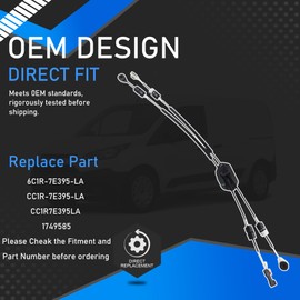 YzusGomumu 6C1R-7E395-LA Transmission Gear Change Cable Compatible With 2006-2014 Ford Transit MK7 2.2 2.4 RWD Gear Selector Linkage Cable Replaces CC1R-7E395-LA CC1R7E395LA 1749585