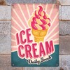 Metal Sign XL with American Diner Classics Ice Cream Motif