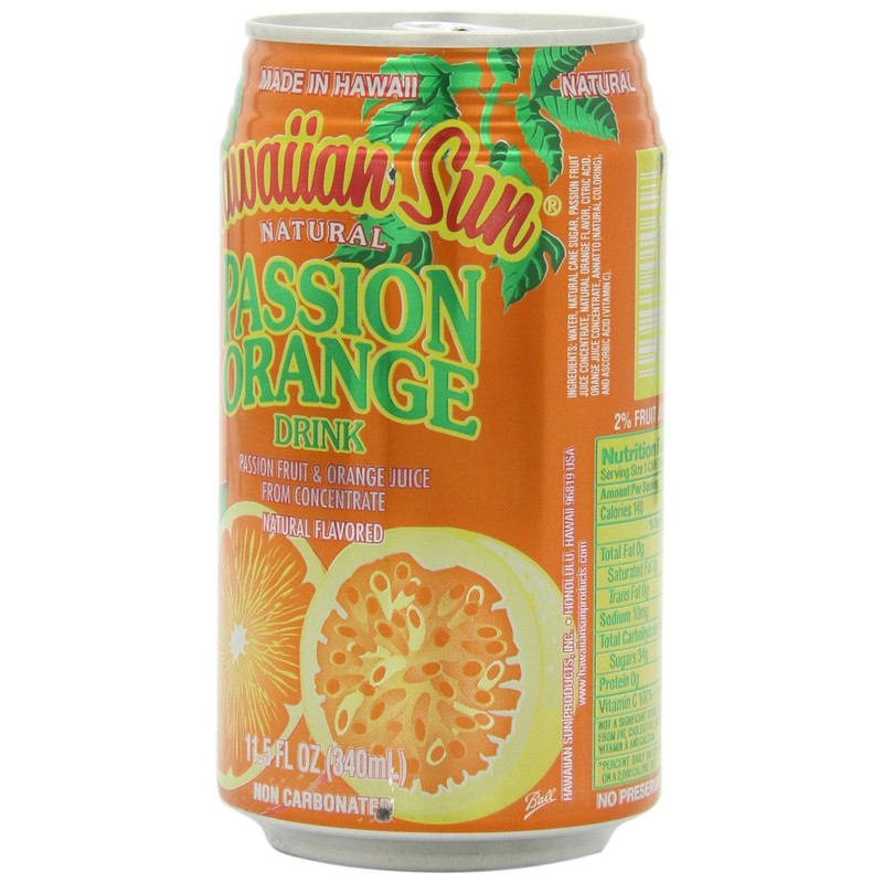 Hawaiian Sun Juice, Orange Passion, 11.5 Fl Oz (Pack of