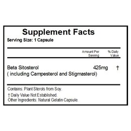 Naturetition Supplements Beta Sitosterol 425mg ~ 90 Capsules - No Additives