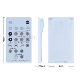 ZWP Replacement Remote Control Compatible for Bose Acoustic Wave Music System II