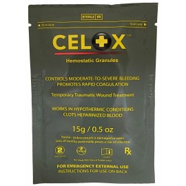 Combat Medical Celox 15g Granule Pack EMS, EMT, IFAK Hemostatic Bleed Control - Buy 4