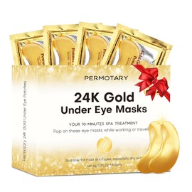 Joynest 30 Pairs Crystal Eye Mask Under Eye Mask 24K Gold Gel Collagen Eye Pad for Moisturizing & Reducing Dark Circles Puffiness Wrinkles Under Eye Patch for Women (Gold)