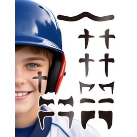 48 Pairs Eye Black Stickers, Breathable Sports Eye Strips Baseball Football Softball Face Eyeblack Stickers for Party Game Sport Supplies