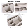 KINGFOM Leather Makeup Organizer with Drawer, Cosmetic Storage for Dresser