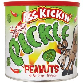 ASS KICKIN’ Spicy Peanuts - Hot Peanuts Spicy - Hot Peanuts Challenge - 3LB - Nuts Flavoured with Pickle - Ultimate Gourmet Gift - Try if you dare!