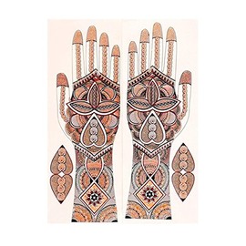 Partywear Flash Tattoos for Women - Temporary Heena Tattoo Water Transfer Stickers - sku101229 (Gold)