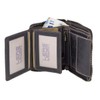 Wallet with side zip pocket LEAS, Genuine Leather, dark brown