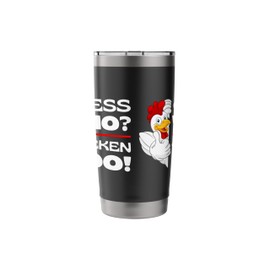 Guess Who Chicken Poo: Funny Chickens Jokes Chicken Memes Stainless Steel Insulated Tumbler