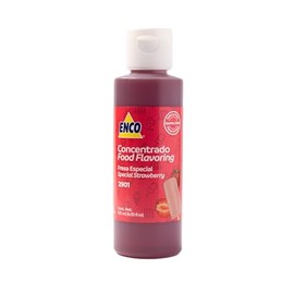 ENCO Special Strawberry Flavoring 4.05 fl.oz (120ml) for ice cream, popsicles, aguas frescas, jellies, and more (adds flavor and color)