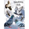 Racing Homing Pigeon Uncle Birthday Card