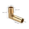 sourcing map Brass Barb Hose 90 Degree Elbow 6mm Spikes