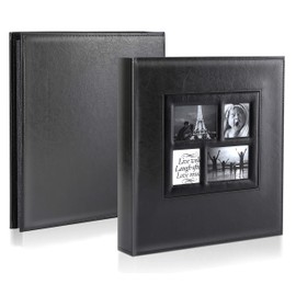 Ywlake Photo Album 4x6 600 Pockets Photos, Extra Large Capacity Family Wedding Picture Albums Holds 600 Horizontal and Vertical Photos Black