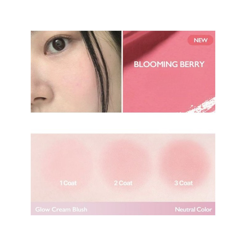 VIDIVICI Petal Glow Cream Blush/Illumination 6g, Color:02 Rosy Dahlia