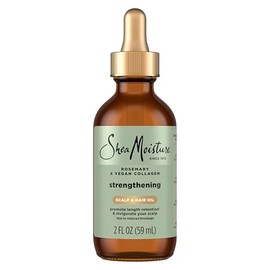 Aceite para el cuero cabelludo y el cabello Shea Moisture de romero y vegano colágeno para proteger el cuero cabelludo y fortalecer el cabello con tec