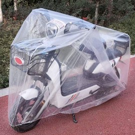 JQ Motorcycle Rainwater and Dust Protection Transparent Waterproof Cover M / 오토바이 빗물 먼지 오염방지 투명 방수 커버 덮개 M