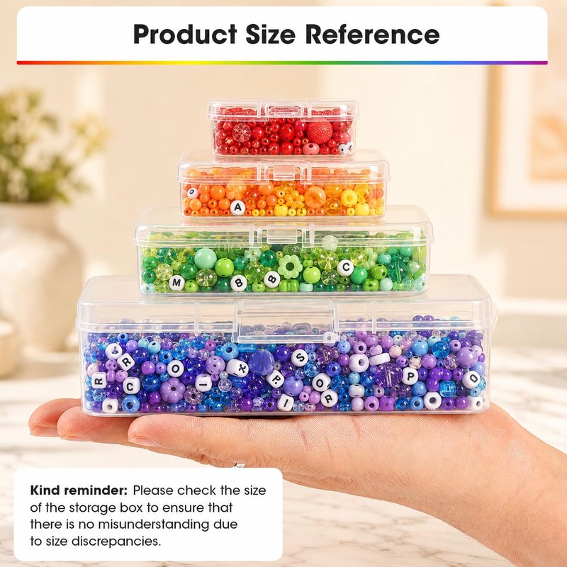 MERATIA Bead Storage Organizer, 84 Containers, 4-Tier Stackable Case