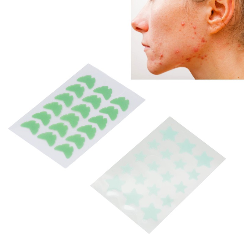 36Pcs Hydrocolloid Pimple Pads Covering Isolating Healing Cartoon Shape Cute