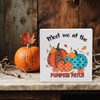 Fall Decorations for Home Office, Rustic Pumpkin Patch Wood Box