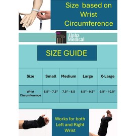 Range of motion wrist brace with adjustable flexion and extension control. Malleable forearm splint design. Superior wrist immobilization. (Medium)