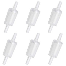 Pawfly 6 Pcs Aquarium Air Pump Check Valves Clear Plastic Fish Tank One Way Non-Return Valve